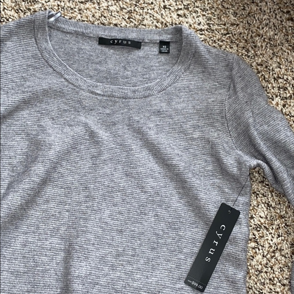 Cyrus Grey Long Sweater